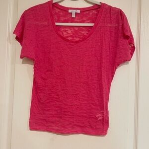 dELiA’s pink sheer patterned top​​​​​​​
